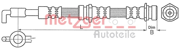 METZGER AUTOTEILE Bremseslange 4114057 for MAZDA