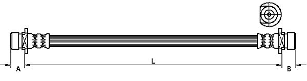 METZGER AUTOTEILE Bremseslange 4115161 for HONDA
