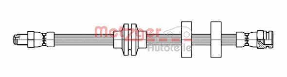 METZGER AUTOTEILE Bremseslange 4118500 for FIAT