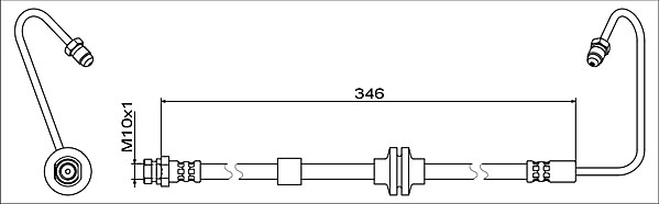METZGER AUTOTEILE Bremseslange 4119371 ydre for RENAULT