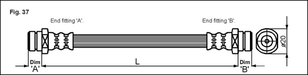 METZGER AUTOTEILE Bremseslange 4112257 for MITSUBISHI