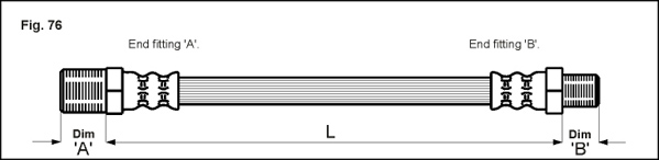 METZGER AUTOTEILE Bremseslange 4115148 for ROVER