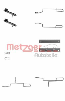 METZGER AUTOTEILE Tilbehørssæt, skivebremsebelægning 1091188 for PEUGEOT