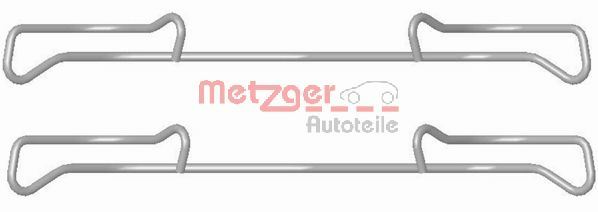 METZGER AUTOTEILE Tilbehørssæt, skivebremsebelægning 1091678 for VAG RENAULT CITROËN/PEUGEOT