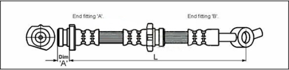 METZGER AUTOTEILE Bremseslange 4111967 for NISSAN