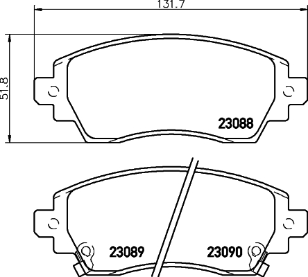DON Bremseklodser pcp1916 for TOYOTA
