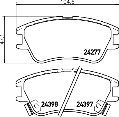 DON Bremseklodser pcp1559 for HYUNDAI AC