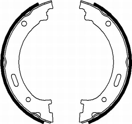 TEXTAR Bremsebakkesæt, parkeringsbremse 91073300 for JEEP