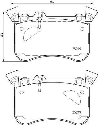 HELLA Bremseklodser 8db355021771 for MERCEDES-BENZ