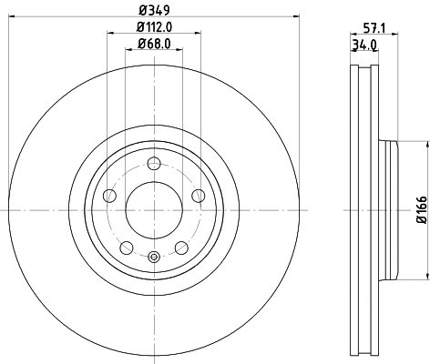 DON Bremseskive pcd21891 349mm 34mm for SEAT AUDI (FAW) VW AUDI