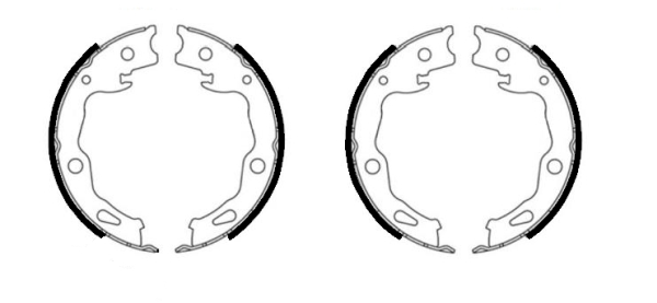 TEXTAR Bremsebakkesæt, parkeringsbremse 91086000 for RENAULT