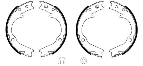 TEXTAR Bremsebakkesæt, parkeringsbremse 91087400 for SUBARU