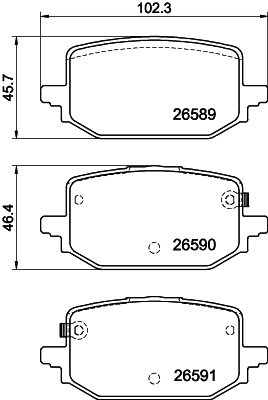 HELLA Bremseklodser 8db355045961 bagaksel for NISSAN RENAULT