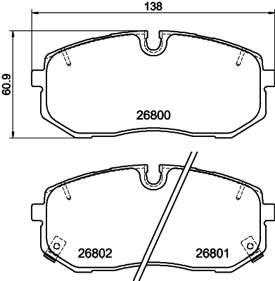 TEXTAR Bremseklodser 2680001 for KIA (DYK)