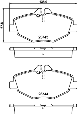 DON Bremseklodser pcp1020 for MERCEDES-BENZ