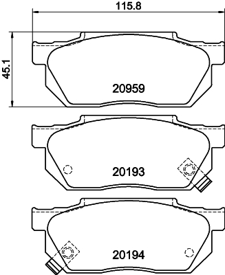 DON Bremseklodser pcp1536 for HONDA NISSAN SUBARU SUZUKI