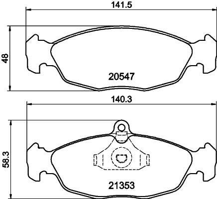 DON Bremseklodser pcp1051 for OPEL DAEWOO VAUXHALL JAGUAR CHEVROLET