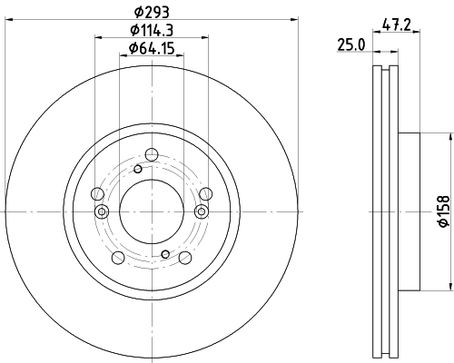 DON Bremseskive pcd22622 293mm 25mm for HONDA HONDA (DONGFENG) HONDA (GAC)