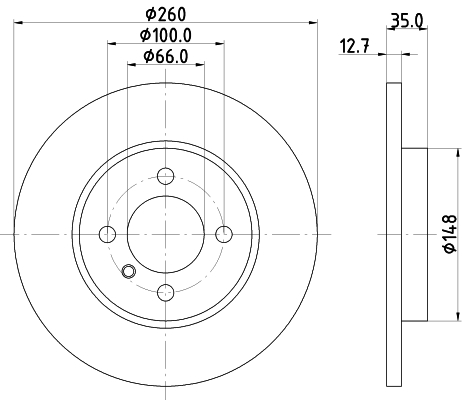 DON Bremseskive pcd14892 260mm 13mm for BMW