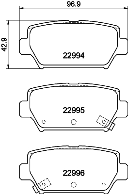 DON Bremseklodser pcp1620 for MITSUBISHI