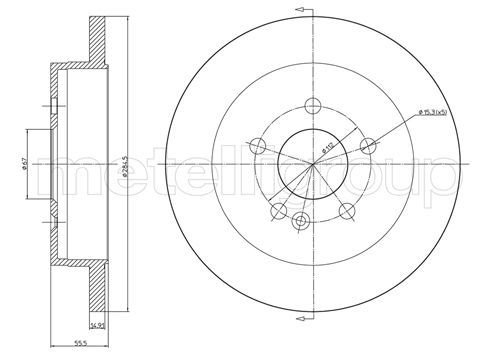 METELLI Bremseskive 230769c fuld 285mm 15mm for MERCEDES-BENZ