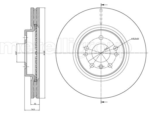 METELLI Bremseskive 230937c ventileret 330mm 32mm for MERCEDES-BENZ