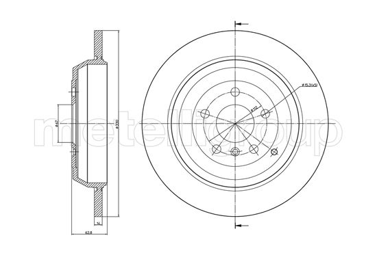 METELLI Bremseskive 231011c fuld 330mm 14mm for MERCEDES-BENZ