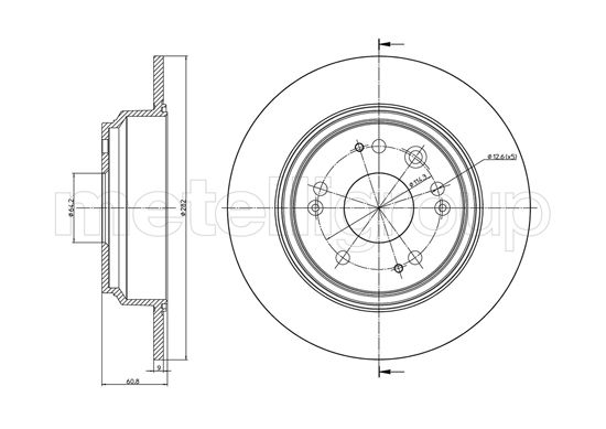METELLI Bremseskive 231352c fuld 282mm 9mm for HONDA