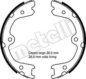 METELLI Bremsebakkesæt, parkeringsbremse 530298 for MERCEDES-BENZ NISSAN SUZUKI