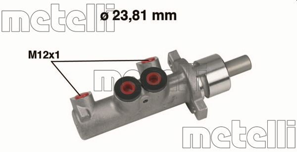 METELLI Hovedbremsecylinder 050355 for PEUGEOT