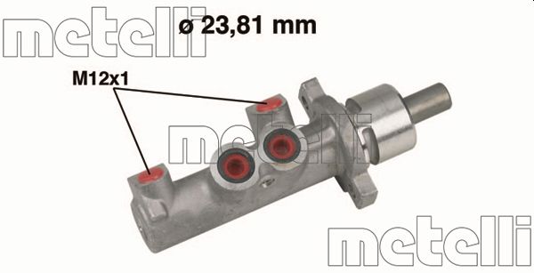 METELLI Hovedbremsecylinder 050366 for PEUGEOT