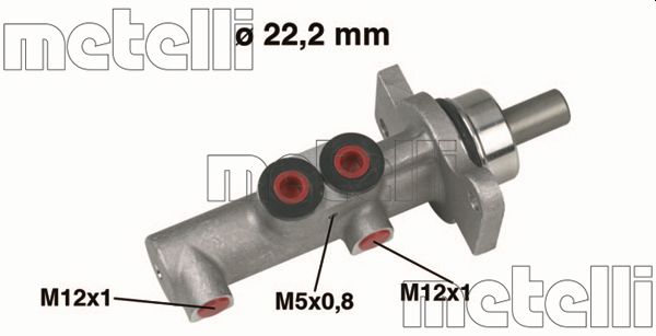 METELLI Hovedbremsecylinder 050423 for PEUGEOT