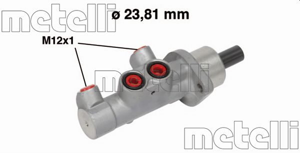 METELLI Hovedbremsecylinder 050587 for NISSAN RENAULT