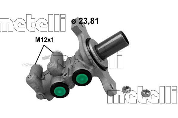 METELLI Hovedbremsecylinder 051273 for PEUGEOT