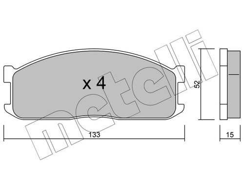 METELLI Bremseklodser 2202320 for FORD MAZDA