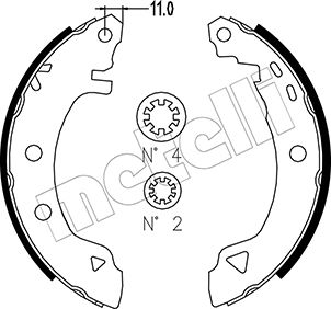 METELLI Bremsebakkesæt 530002 for FIAT ALFA ROMEO