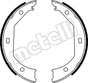 METELLI Bremsebakkesæt, parkeringsbremse 530017 for BMW