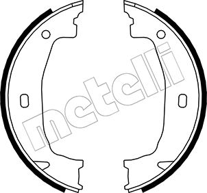METELLI Bremsebakkesæt, parkeringsbremse 530018 for BMW