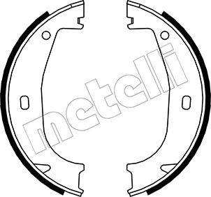 METELLI Bremsebakkesæt, parkeringsbremse 530016 for BMW