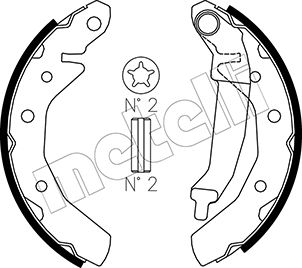 METELLI Bremsebakkesæt 530046 for CHEVROLET DAEWOO DR SUZUKI CHERY