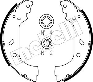 METELLI Bremsebakkesæt 530074 for FIAT PEUGEOT