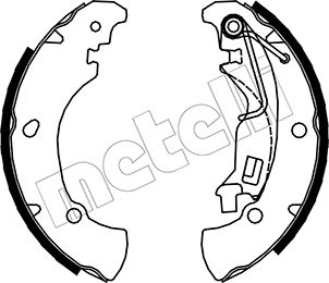 METELLI Bremsebakkesæt 530084 for FIAT CITROËN