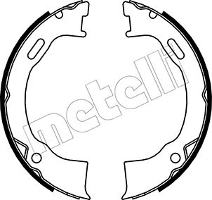 METELLI Bremsebakkesæt, parkeringsbremse 530146 for FORD FORD USA