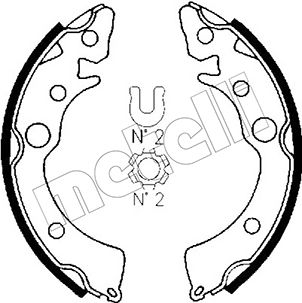 METELLI Bremsebakkesæt 530150 for HONDA ROVER LDV