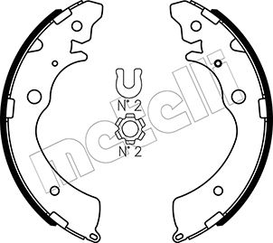 METELLI Bremsebakkesæt 530154 for HONDA SUZUKI