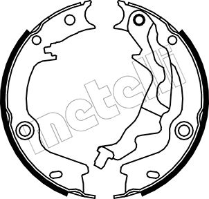 METELLI Bremsebakkesæt, parkeringsbremse 530187 for HYUNDAI KIA