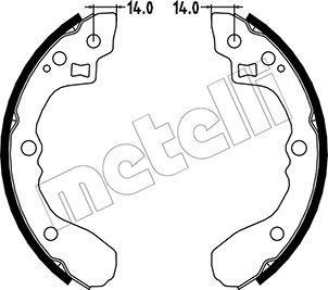 METELLI Bremsebakkesæt 530217 for KIA