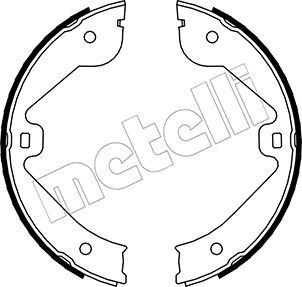 METELLI Bremsebakkesæt, parkeringsbremse 530244 for MERCEDES-BENZ PORSCHE AUDI LAND ROVER