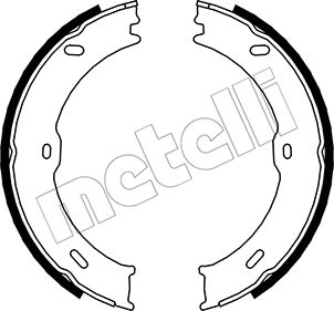 METELLI Bremsebakkesæt, parkeringsbremse 530246 for DODGE MERCEDES-BENZ VW