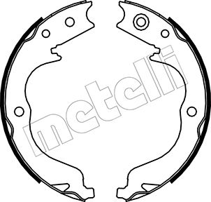 METELLI Bremsebakkesæt, parkeringsbremse 530268 for PEUGEOT MITSUBISHI SUBARU